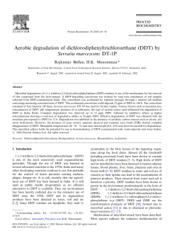 Aerobic degradation of dichlorodiphenyltrichloroethane (DDT) by