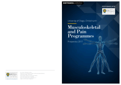 Musculoskeletal and Pain Programmes