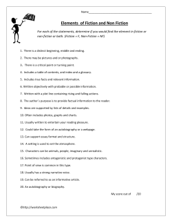Elements of Fiction and Non Fiction