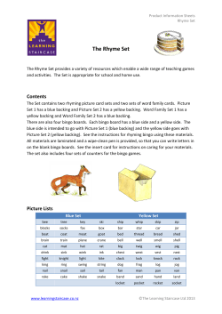 The Rhyme Set - The Learning Staircase