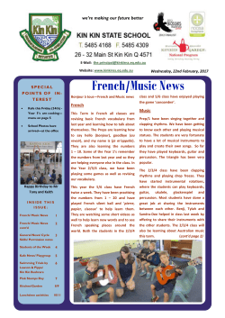 French/Music News - Kin Kin State School