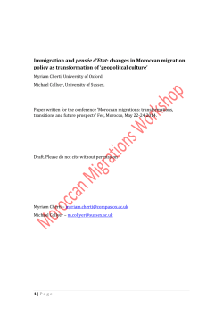 Immigration and pens&eacute;e d`Etat: is Morocco rejoining Africa