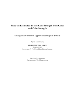 Study on Estimated In-situ Cube Strength from Cores and
