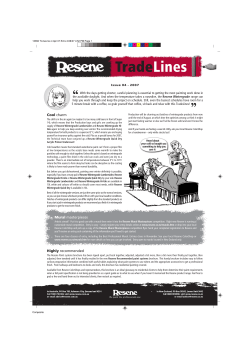 Resene TradeLines newsletter for professional painters April 2007