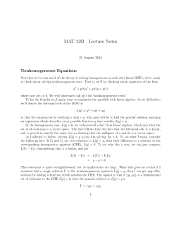 5_Lecture Notes Undetermined coefficients