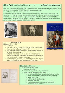Oliver Twist, by Charles Dickens or A Parish Boy`s Progress