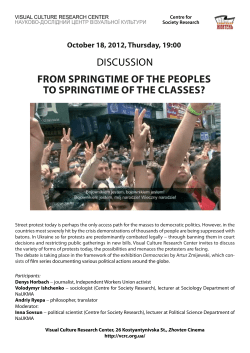 DISCUSSION From Springtime oF the peopleS to Springtime oF the