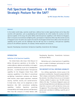Full Spectrum Operations - A Viable Strategic Posture for
