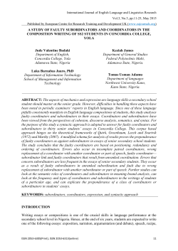 A STUDY OF FAULTY SUBORDINATORS AND COORDINATORS