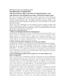 THE HISTORIC COMPROMISE: THE PALESTINIAN DECLARATION