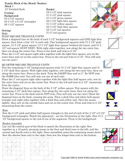 2 1/2&rdquo; squares (2) 2 1/2&rdquo; - Delmarvalous Quilt Guild