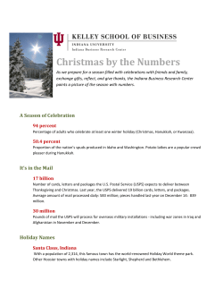 Christmas by the Numbers - Indiana Business Research Center