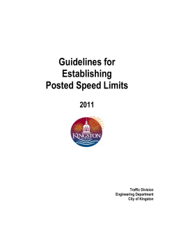Establishing Posted Speed Limits Guidelines
