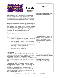 Simply Exact - 99-Word Stories, The Firefly Group