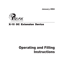 X-10OC Extraction Device Operating and Filling