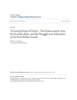 The Enforcement Acts, the Ku Klux Klan, and the Struggle over