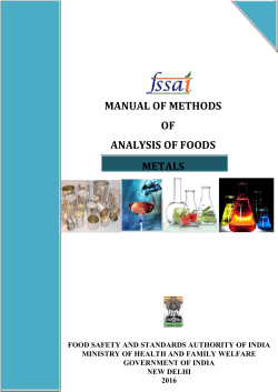 manual of methods of analysis of foods metals