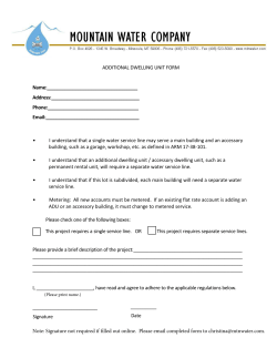 ADDITIONAL DWELLING UNIT FORM Name: Address: Phone:____