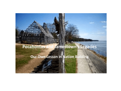 Pocahontas and Jamestown`s Legacies