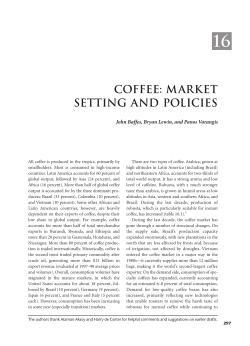 Coffee: Market Setting and Policies