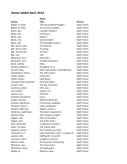 Items added April 2015 - the Del Norte County Library