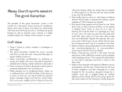 Messy Church sports session: The good Samaritan