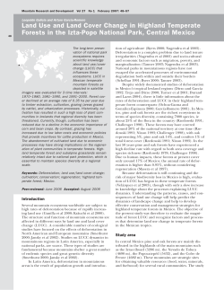 Land Use and Land Cover Change in Highland Temperate Forests in