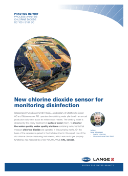 New chlorine dioxide sensor for monitoring disinfection