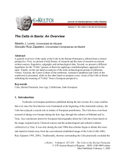 The Celts in Iberia: An Overview - RUA