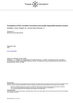 Tilburg University Conceptions of God, normative