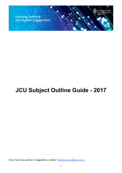 JCU Subject Outline Guide