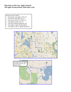 Directions to Pine Tree Apple Orchard 450 Apple Orchard Road