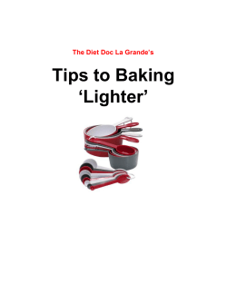 Tips to Baking `Lighter`