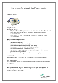 How to use&hellip;&hellip;The Automatic Blood Pressure Machine