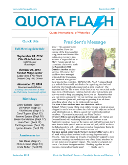 President`s Message - Quota International of Waterloo