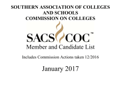Member and Candidate List