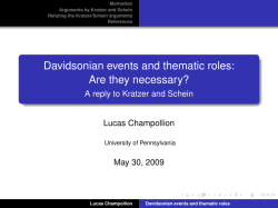 Davidsonian events and thematic roles
