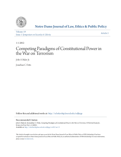 Competing Paradigms of Constitutional Power in the War on Terrorism