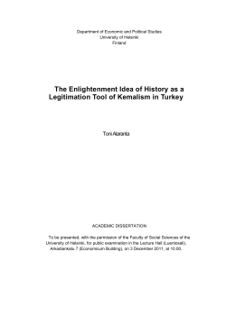 The Enlightenment Idea of History as a Legitimation