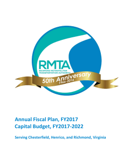 Annual Fiscal Plan, FY2017 Capital Budget, FY2017-2022