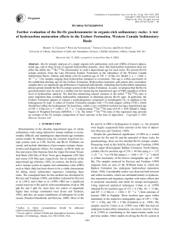 Further evaluation of the Re-Os geochronometer in organic