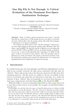 One Big File Is Not Enough - Computer Science