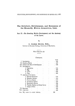 The Structure, Development, and Bionomics of the House