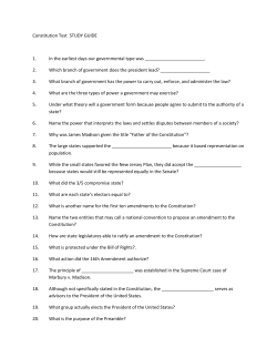 Constitution Test STUDY GUIDE