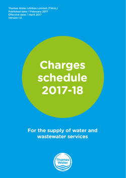 Charges schedule 2017-18