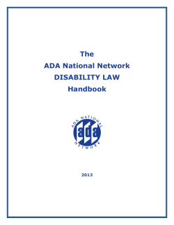 The ADA National Network DISABILITY LAW Handbook