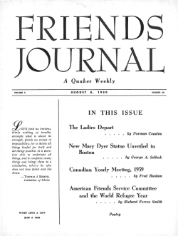A Quaker Weekly - Friends Journal