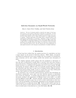 Infection Dynamics on Small