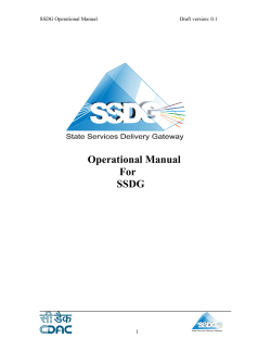SSDG Operation Manual - Ministry of Electronics and Information