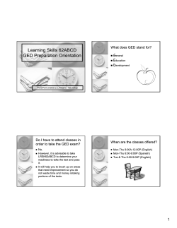 Learning Skills 62ABCD GED